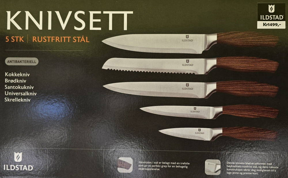 Ildstad Knivsett 5 deler