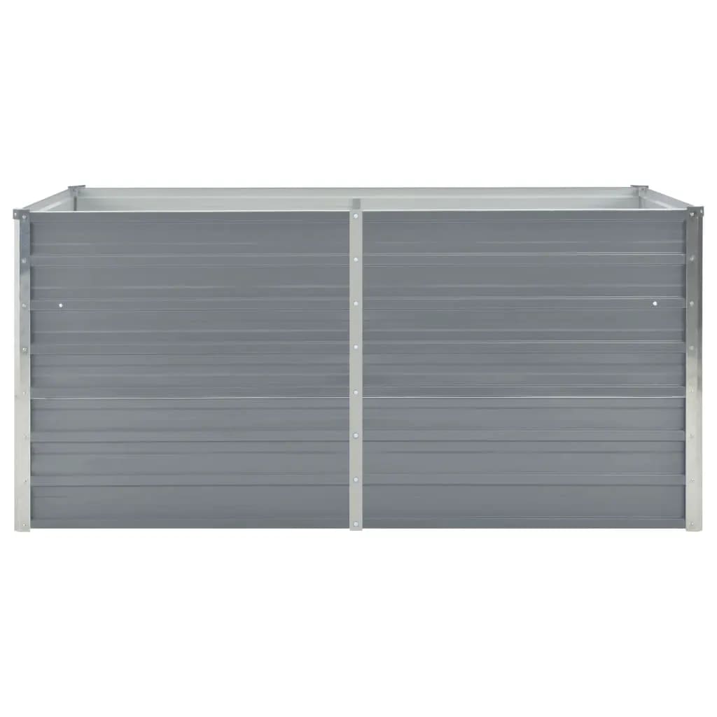 Forhøyet hagebed 160x80x77 cm galvanisert stålgrå