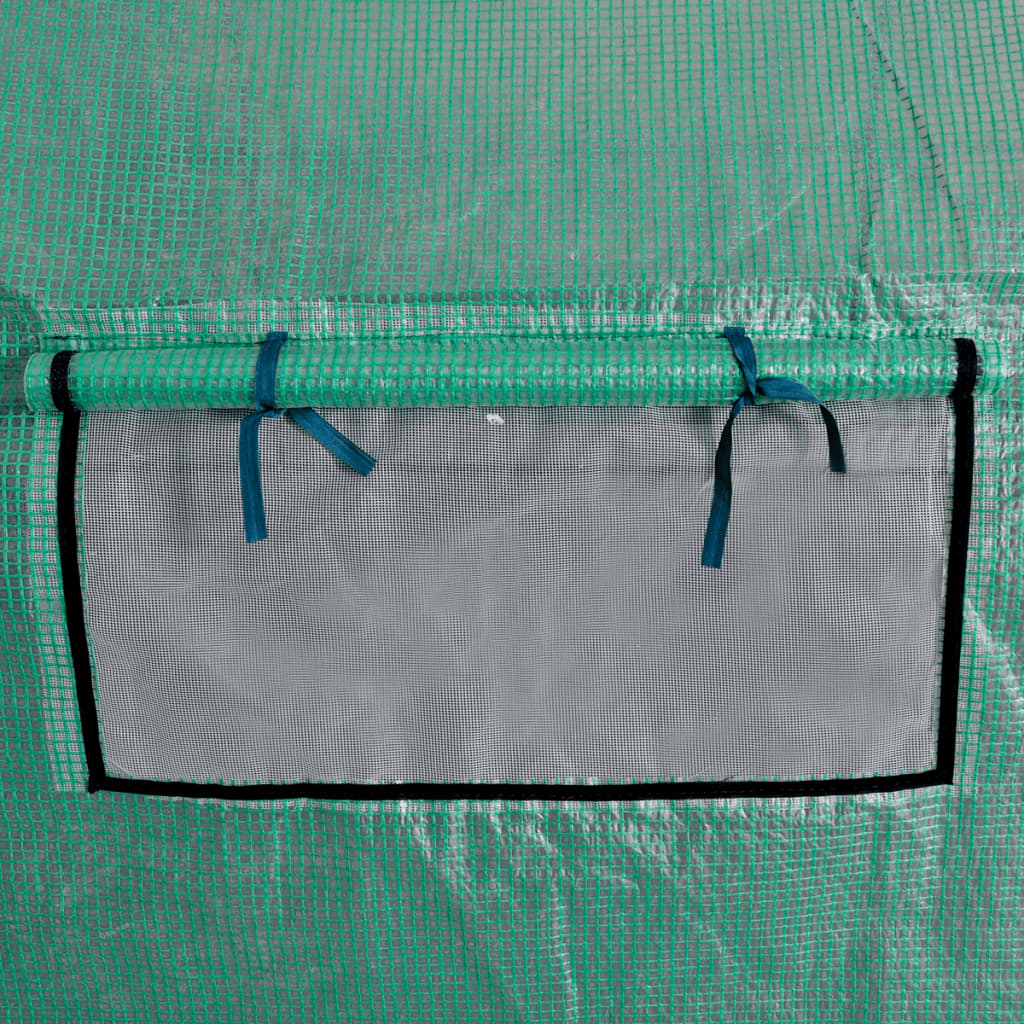 Bærbart drivhus med stålramme walk-in 18 m²