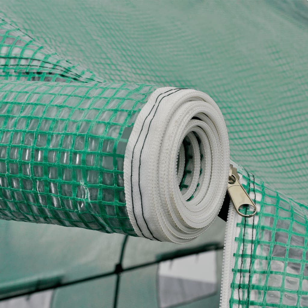 Bærbart drivhus med stålramme walk-in 18 m²