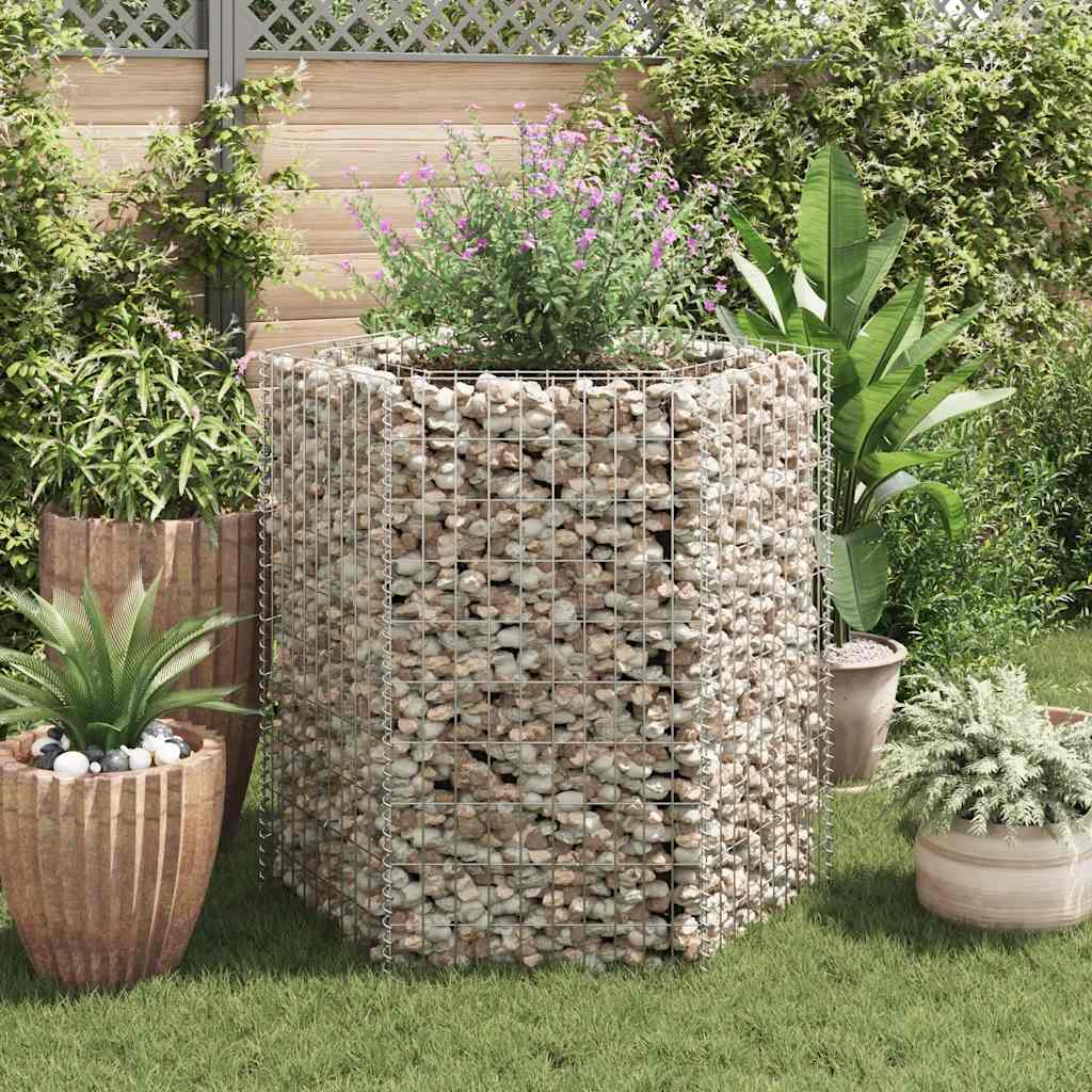 Gabion høybed sekskantet 100x90x100 cm