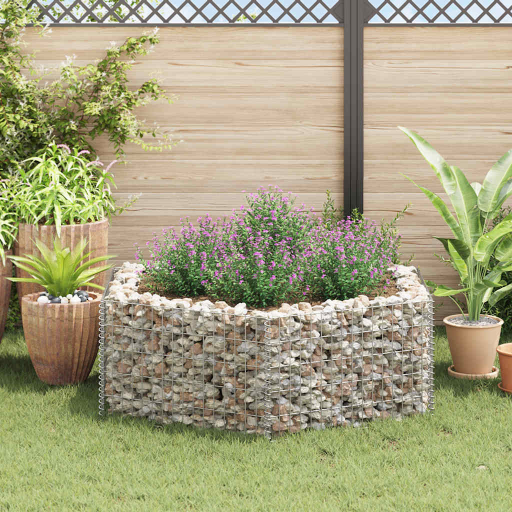 Gabion høybed sekskantet 160x140x50 cm