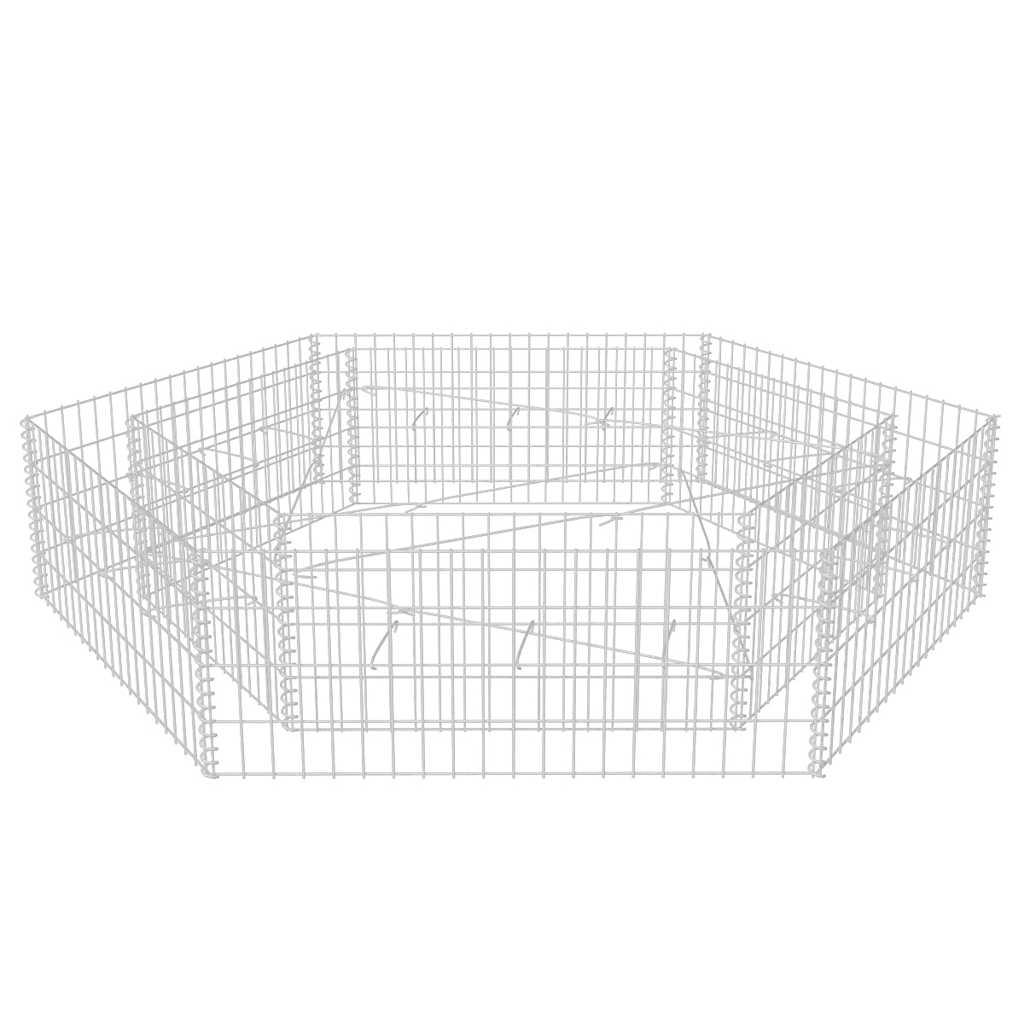 Gabion høybed sekskantet 200x173x40 cm