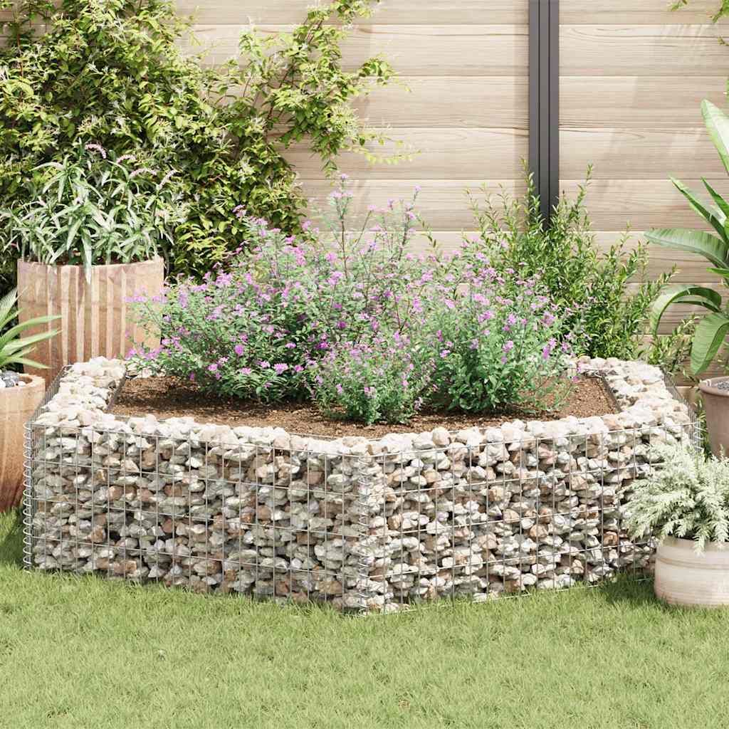 Gabion høybed sekskantet 200x173x40 cm
