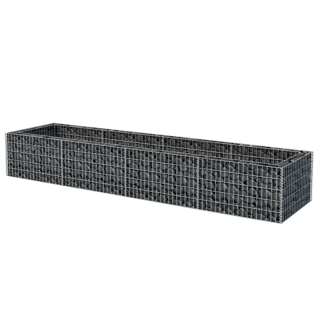 Gabion høybed stål 360x90x50 cm