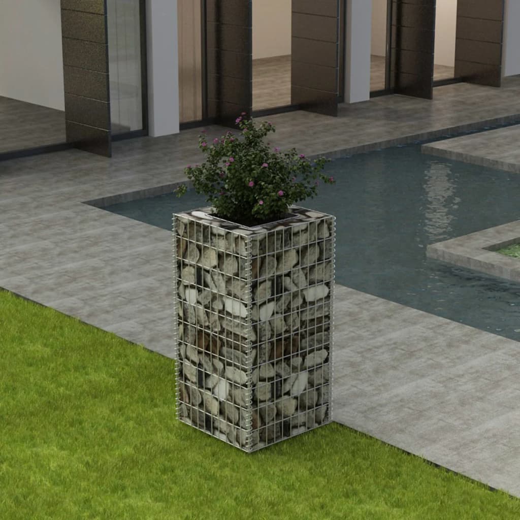 Gabion høybed stål 50x50x100 cm