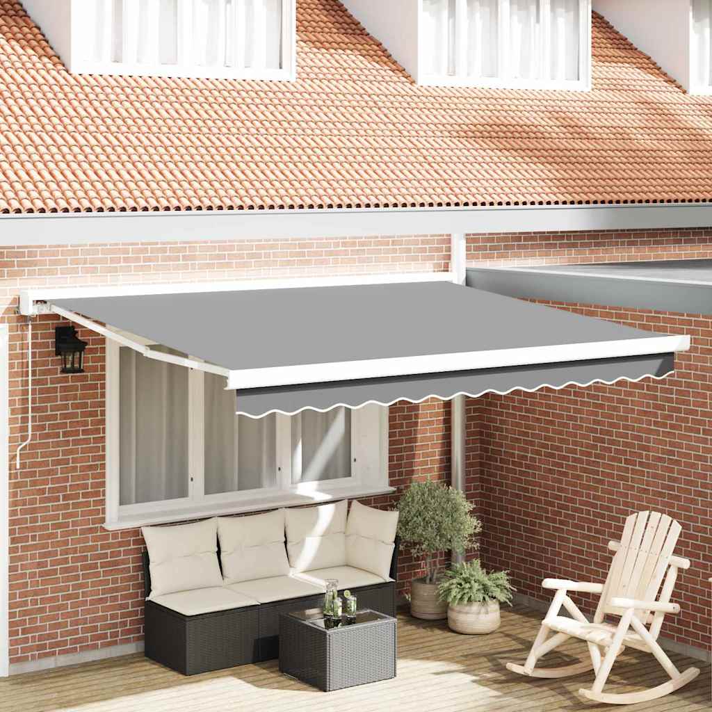 Markise Hvit 3,5 x 2,5 m Metall