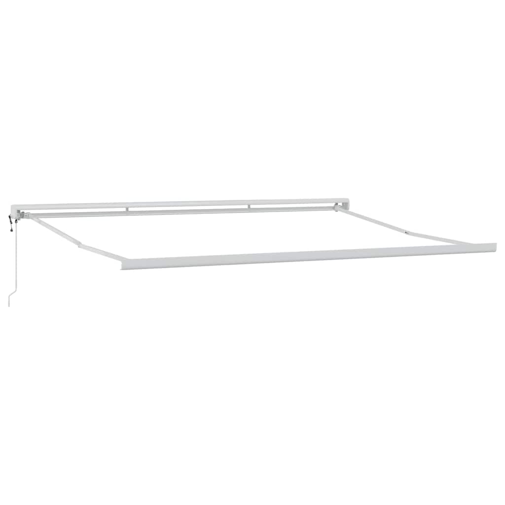 Markise Hvit 4 × 3 m Metall