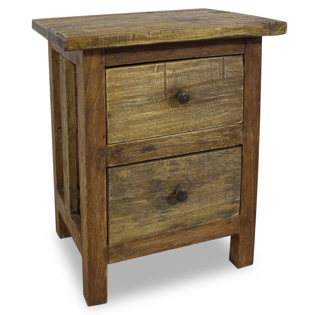 Nattbord massivt gjenvunnet tre 40x30x51 cm