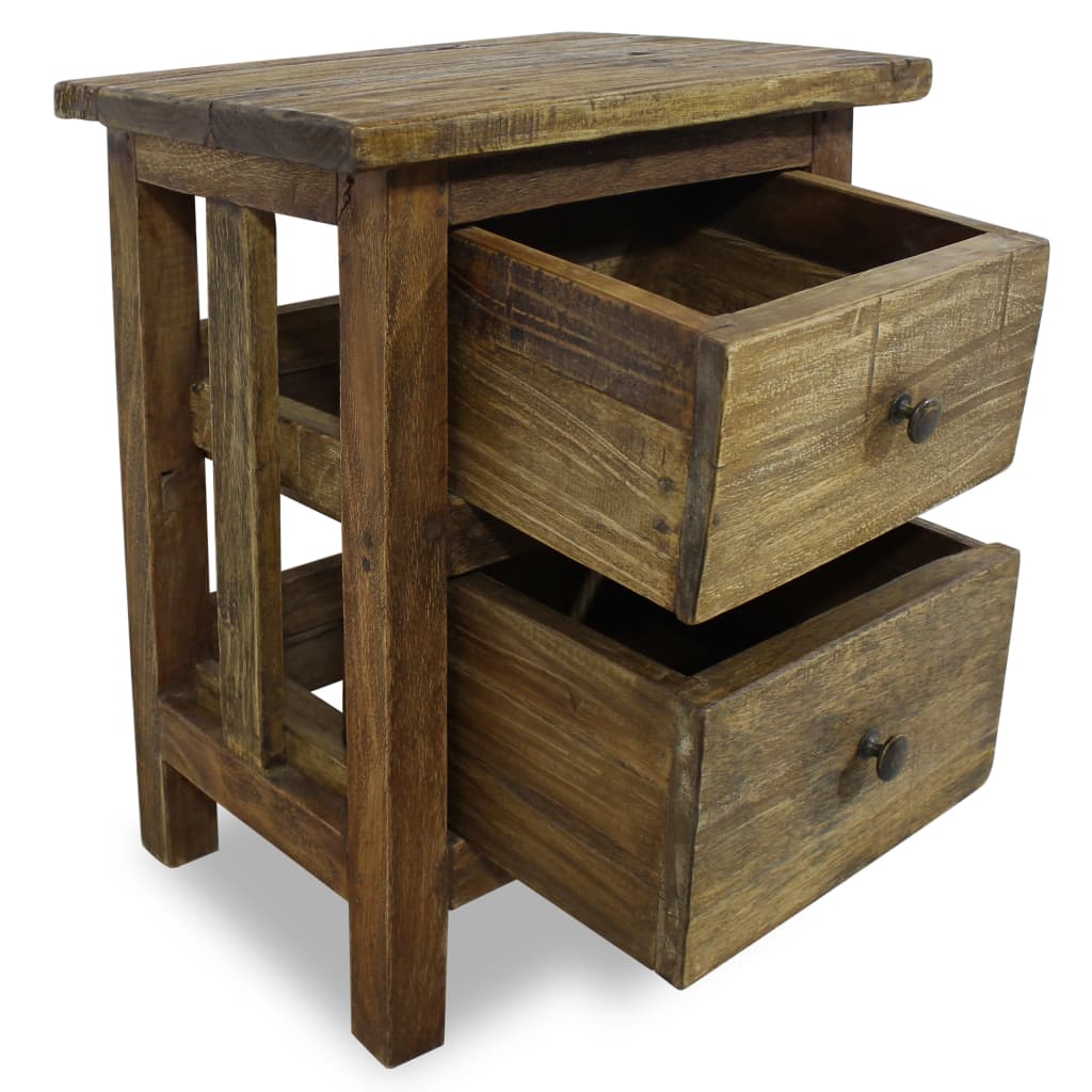 Nattbord massivt gjenvunnet tre 40x30x51 cm