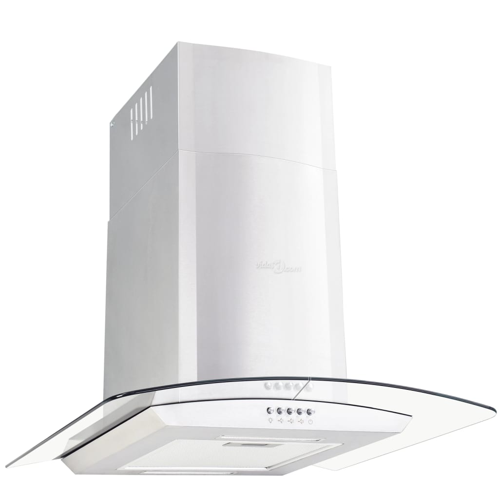 Veggmontert kjøkkenvifte 60 cm rustfritt stål 756 m³/t LED