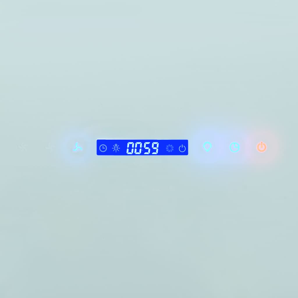 Veggmontert kjøkkenvifte rustfritt stål 756 m³/h 60 cm hvit