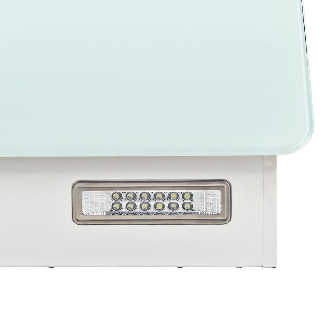 Veggmontert kjøkkenvifte rustfritt stål 756 m³/h 60 cm hvit