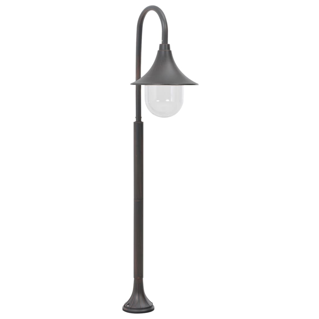 Hagelyktestolpe E27 120 cm aluminium bronse