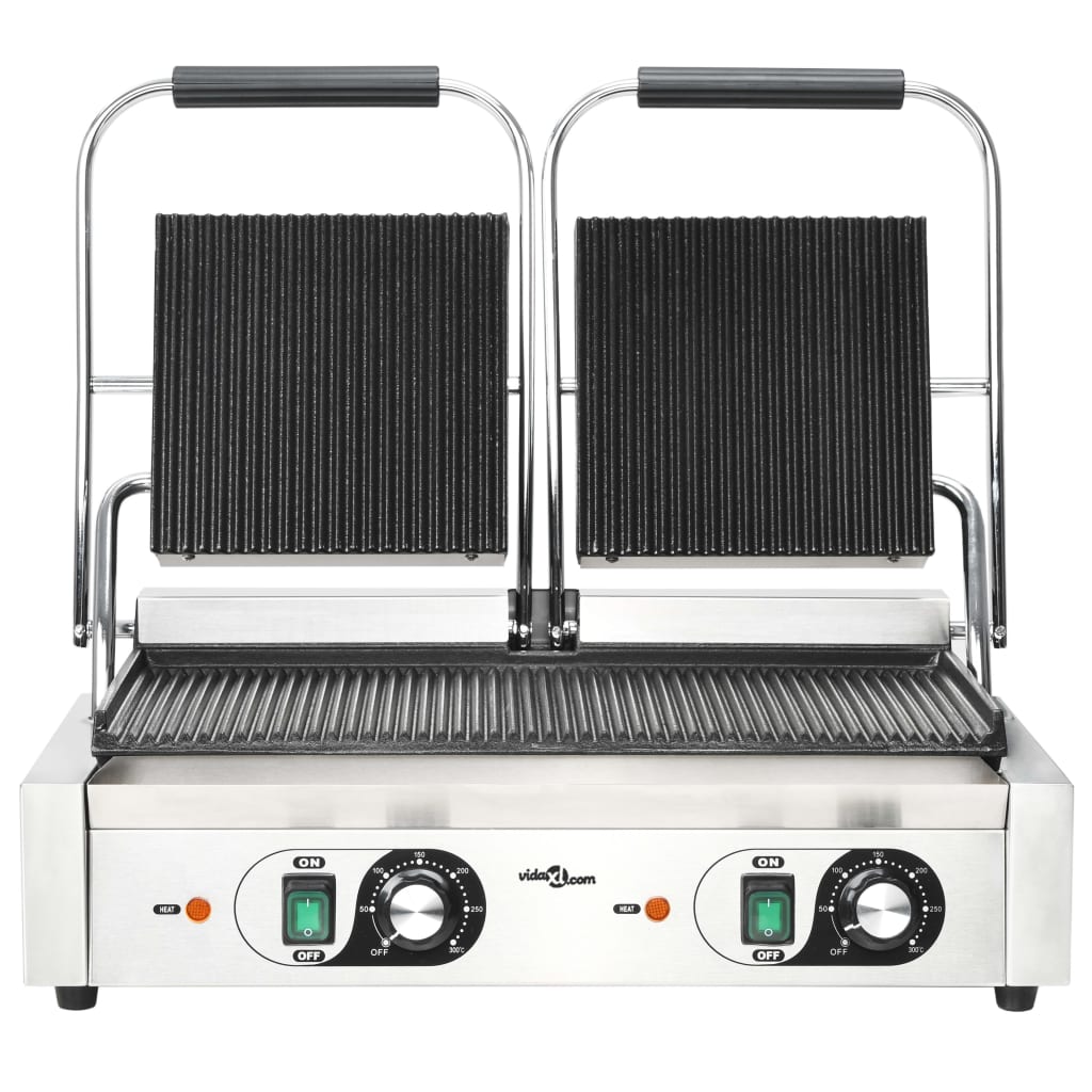 Dobbel riflet paninigrill 3600 W 57x30,5x20 cm