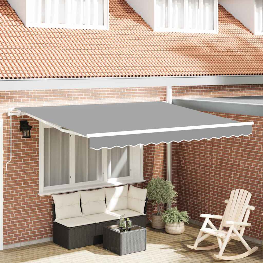 Markise Manual Hvit 3 x 2,5 m Metall