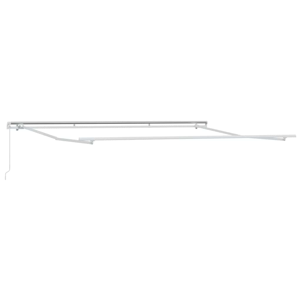 Markise Manual Hvit 4 × 3 m Metall