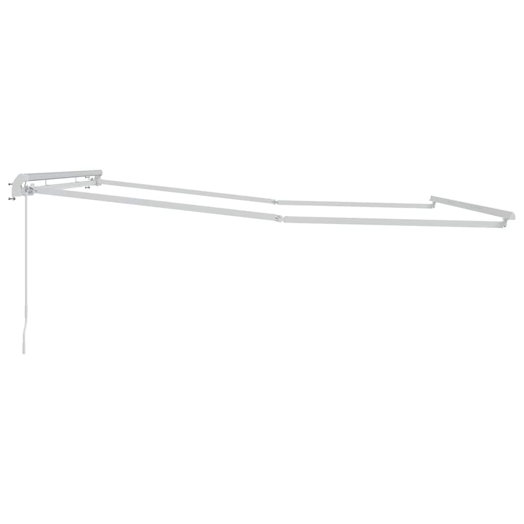 Markise Manual Hvit 4 × 3 m Metall