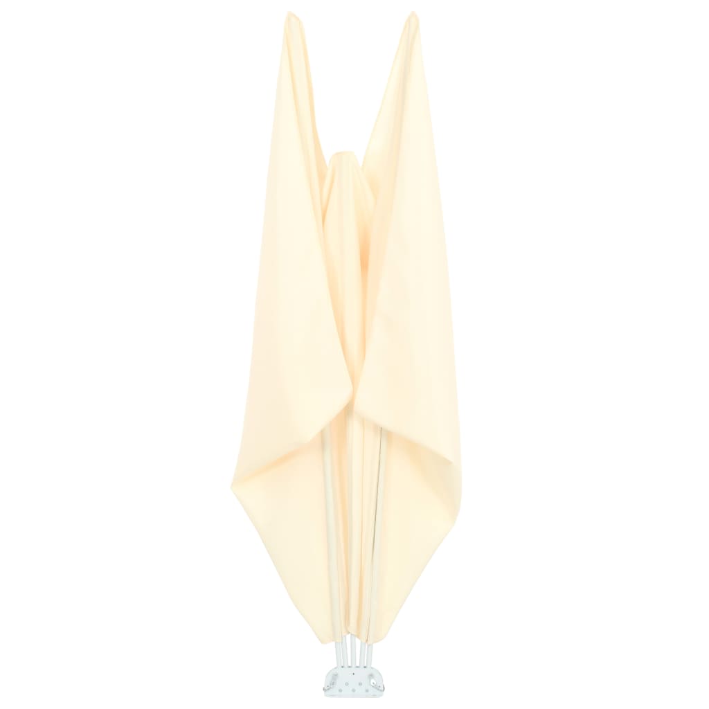 Sammenleggbar sidemarkise for terrasse krem 240x160 cm