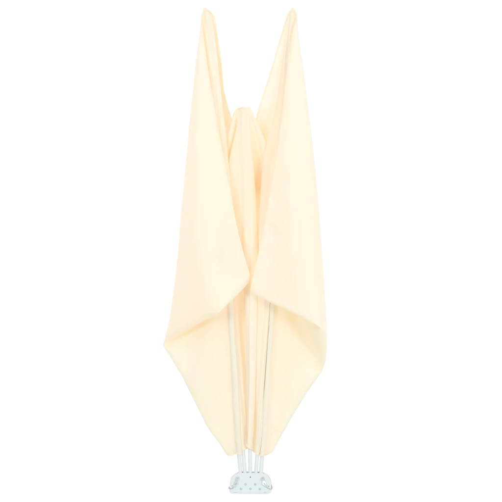 Sammenleggbar sidemarkise for terrasse krem 300x150 cm