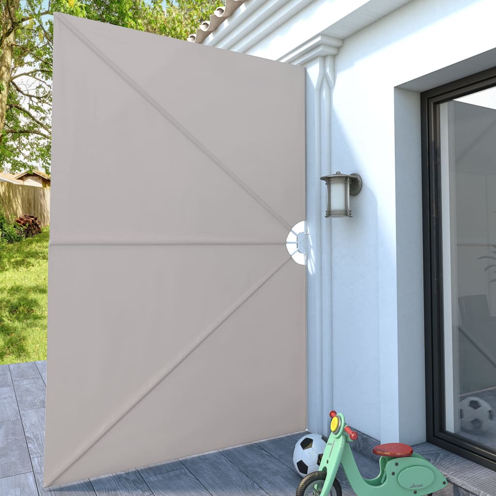 Sammenleggbar sidemarkise for terrasse krem 300x200 cm