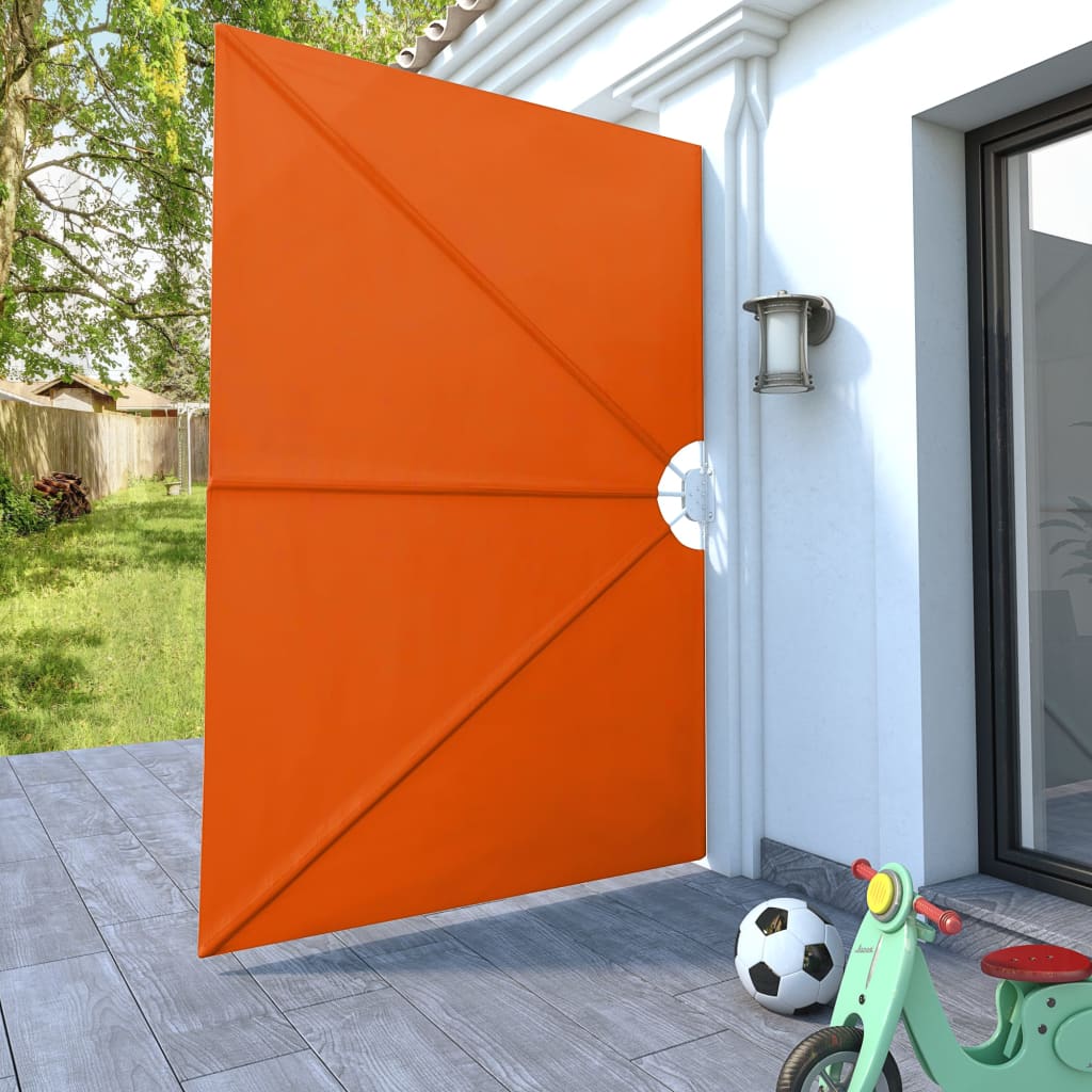 Sammenleggbar sidemarkise for terrasse terrakotta 240x160 cm