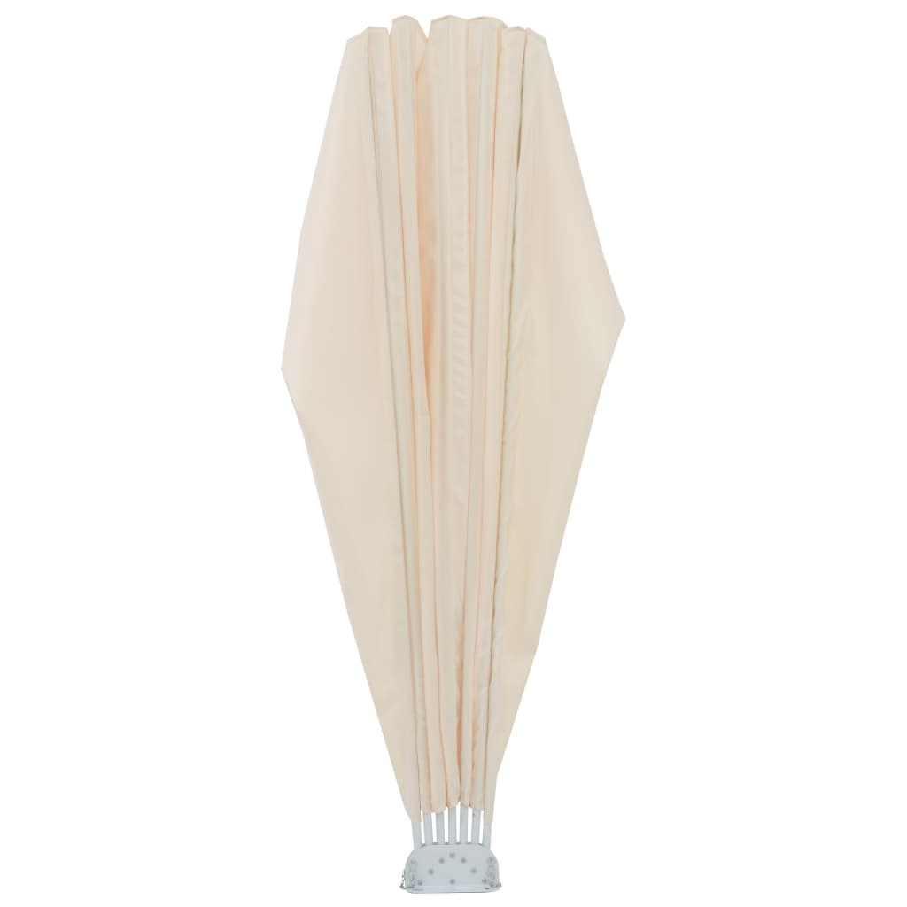 Sammenleggbar sidemarkise for terrasse krem 200 cm