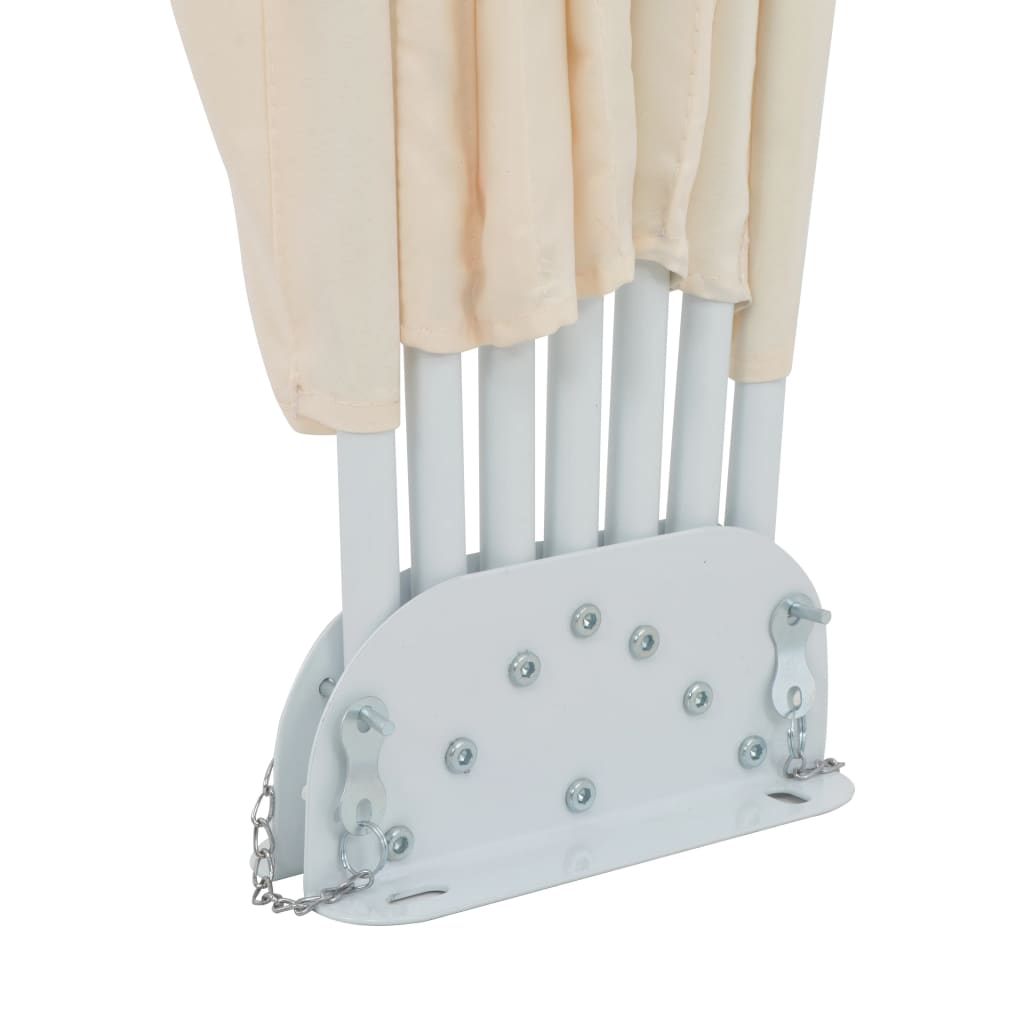 Sammenleggbar sidemarkise for terrasse krem 200 cm