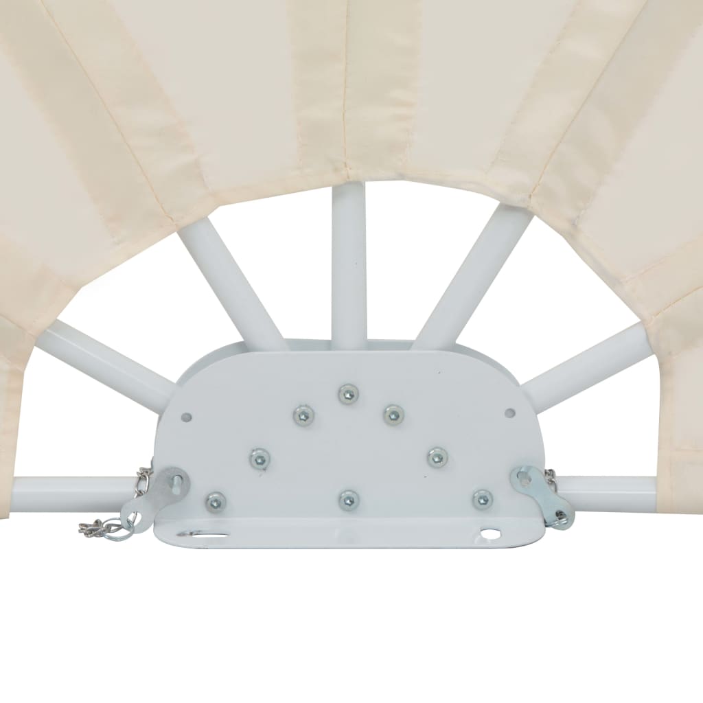 Sammenleggbar sidemarkise for terrasse krem 200 cm