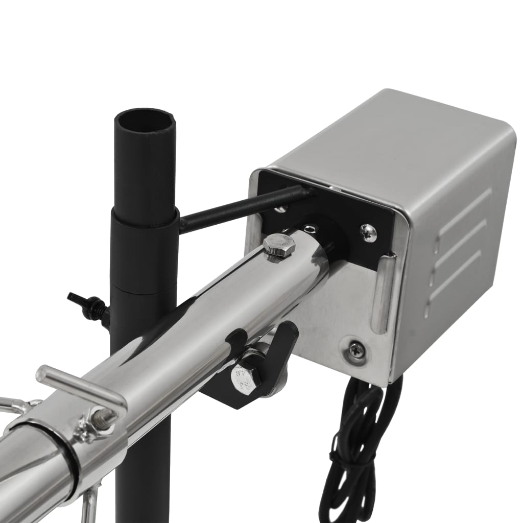 Automatisk grill med motor rustfritt stål 207x45x81 cm