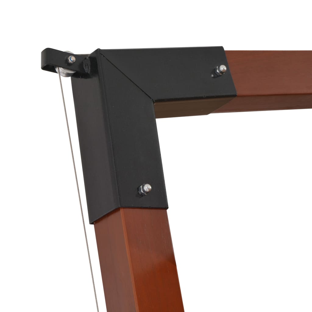 Hengende hageparasoll med trestang 400x300 cm gråbrun