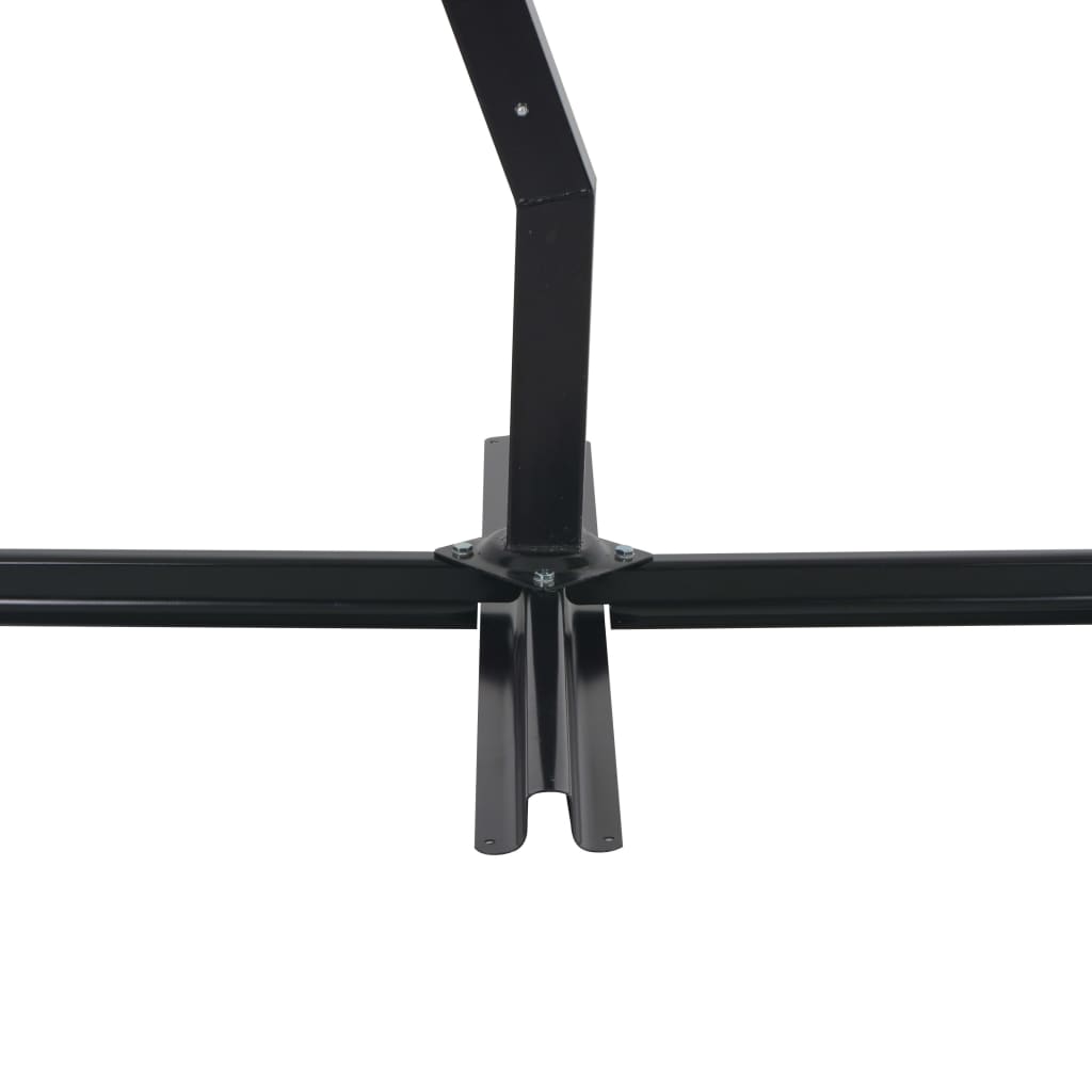 Hengende hageparasoll med trestang 400x300 cm gråbrun