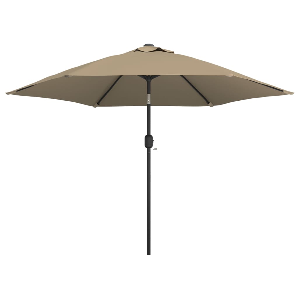 Parasoll med metallstang 300 cm gråbrun