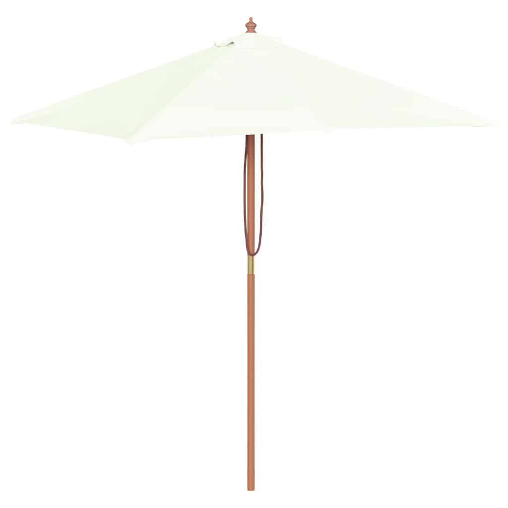 Parasoll med trestang 150x200 cm sandfarget