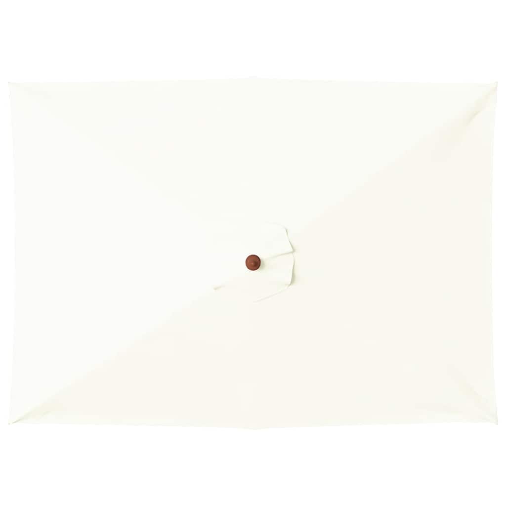 Parasoll med trestang 150x200 cm sandfarget