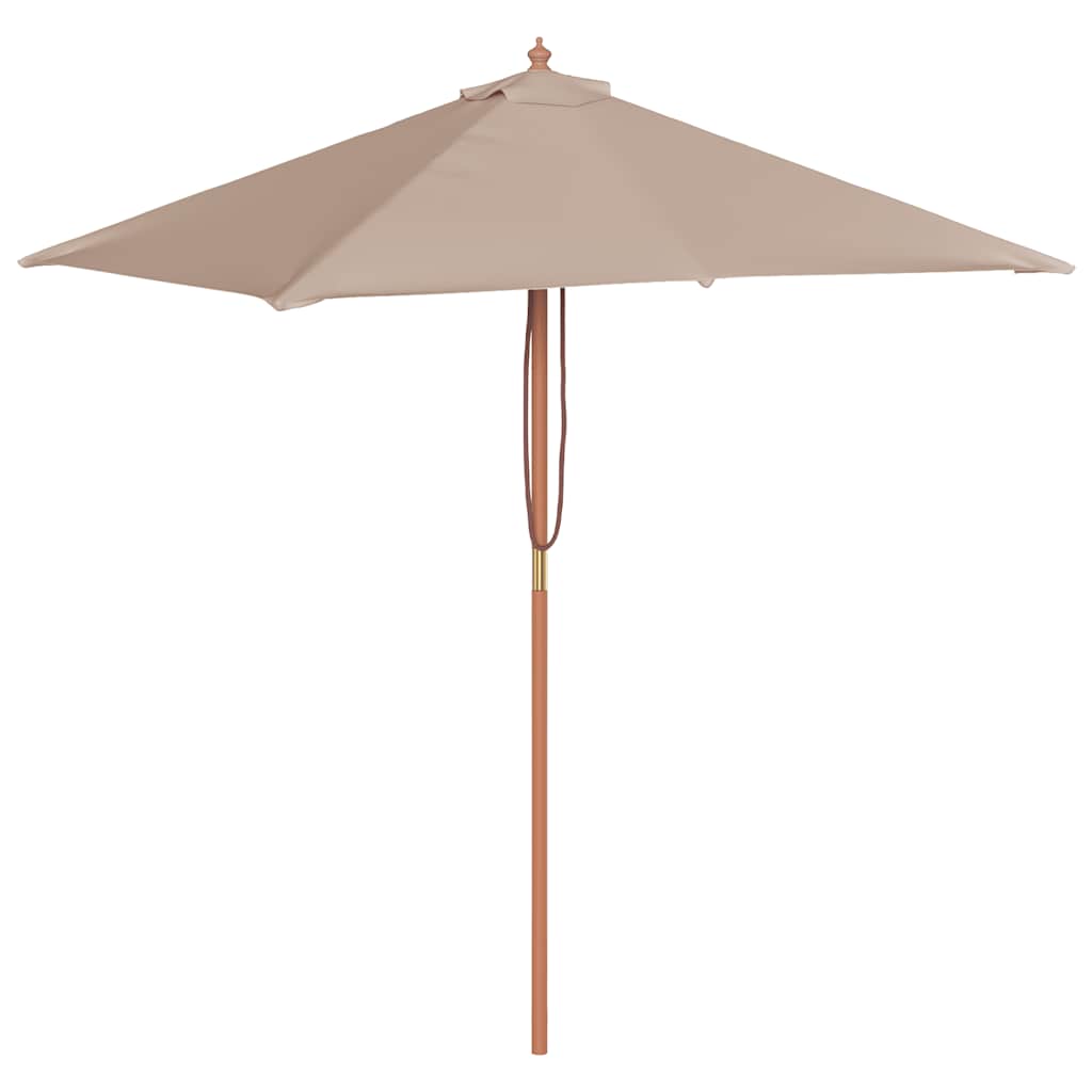 Parasoll med trestang 150x200 cm gråbrun