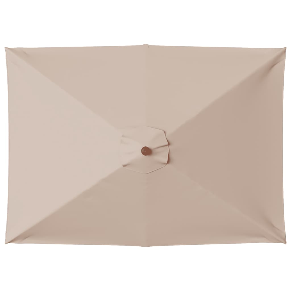 Parasoll med trestang 150x200 cm gråbrun