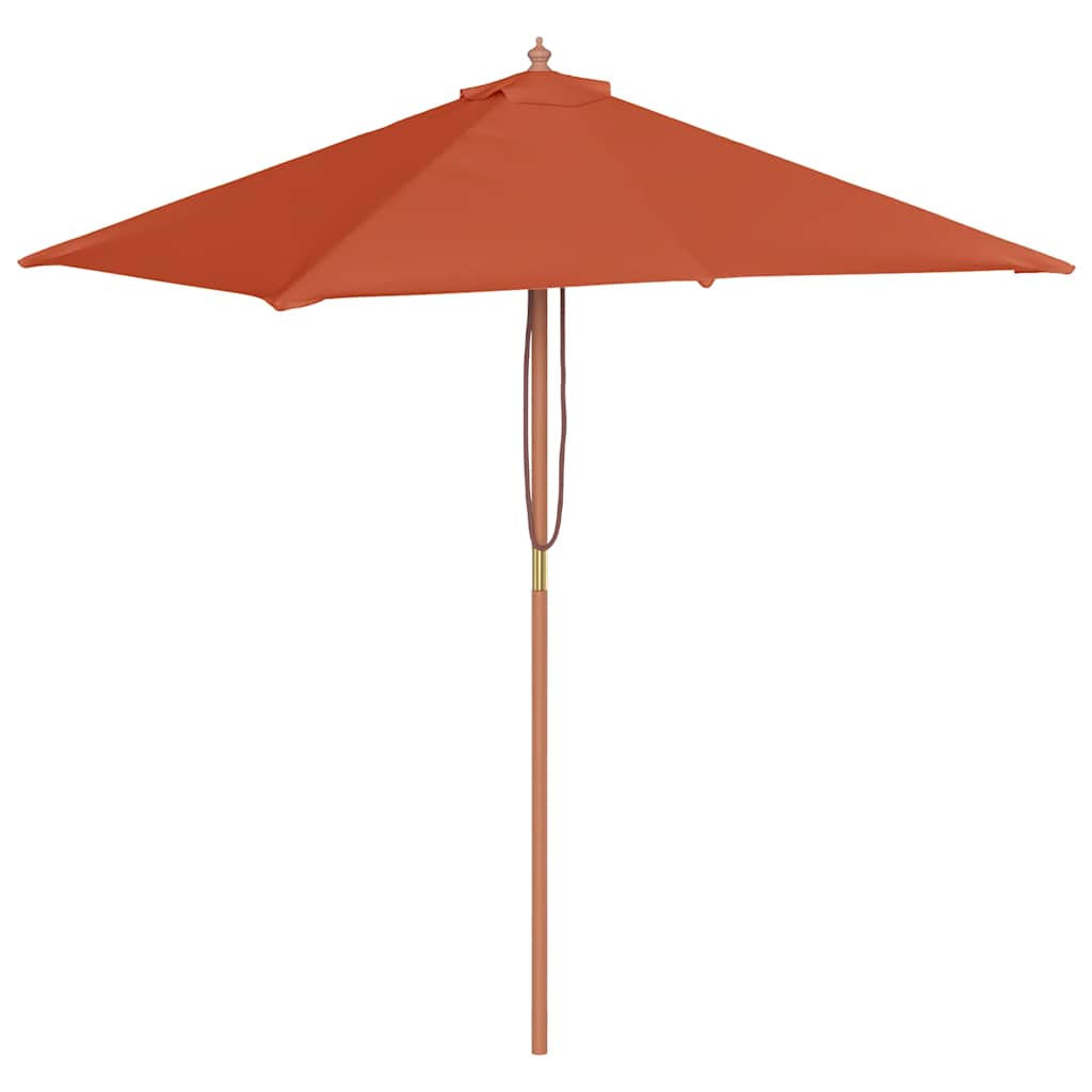 Parasoll med trestang 150x200 cm terrakotta