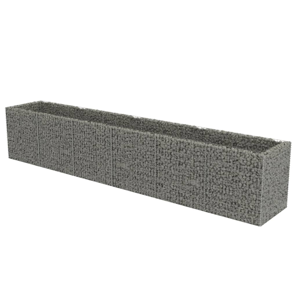 Gabion høybed galvanisert stål 540x90x100 cm