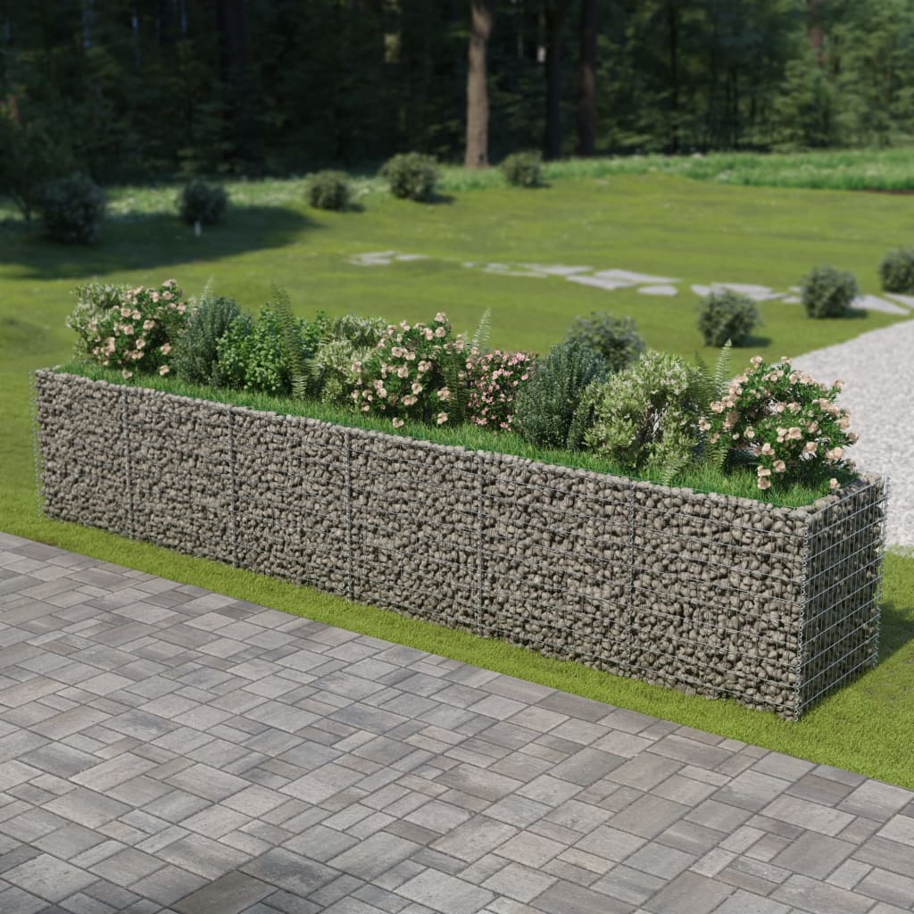 Gabion høybed galvanisert stål 540x90x100 cm