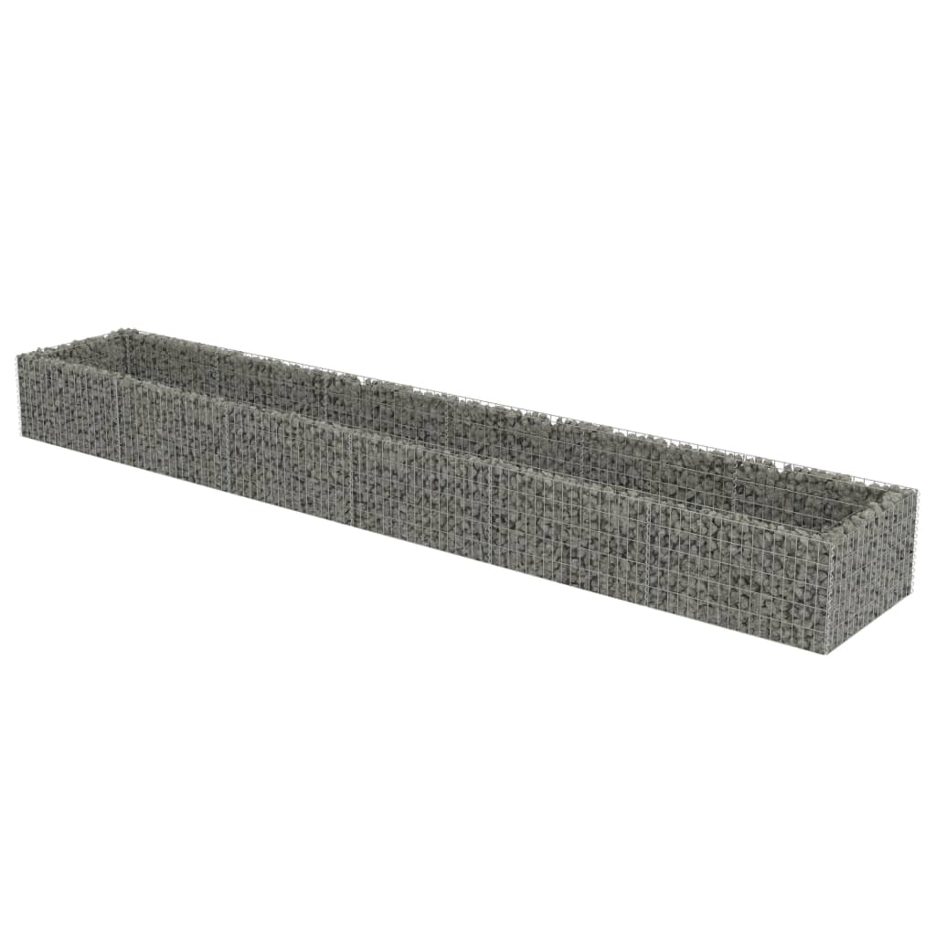 Gabion høybed galvanisert stål 540x90x50 cm