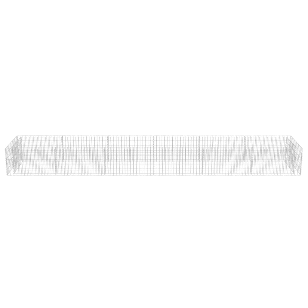 Gabion høybed galvanisert stål 540x90x50 cm