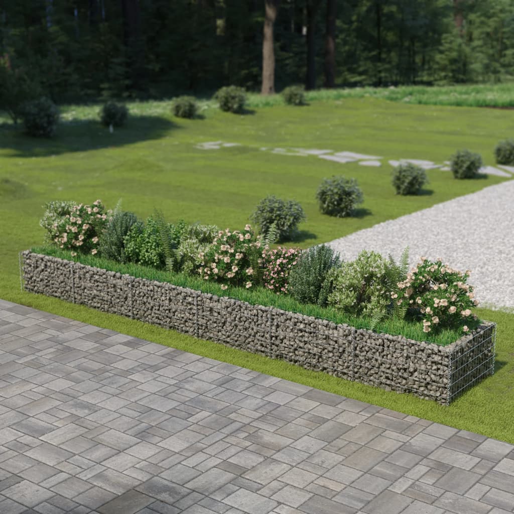 Gabion høybed galvanisert stål 540x90x50 cm