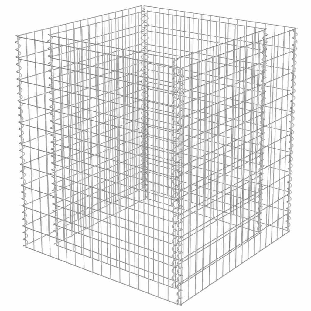 Gabion høybed galvanisert stål 90x90x100 cm