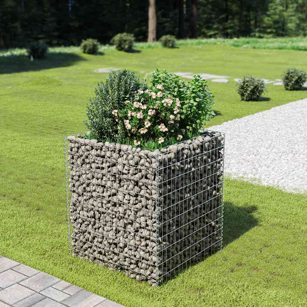 Gabion høybed galvanisert stål 90x90x100 cm