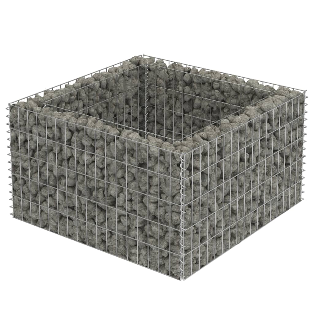Gabion høybed galvanisert stål 90x90x50 cm