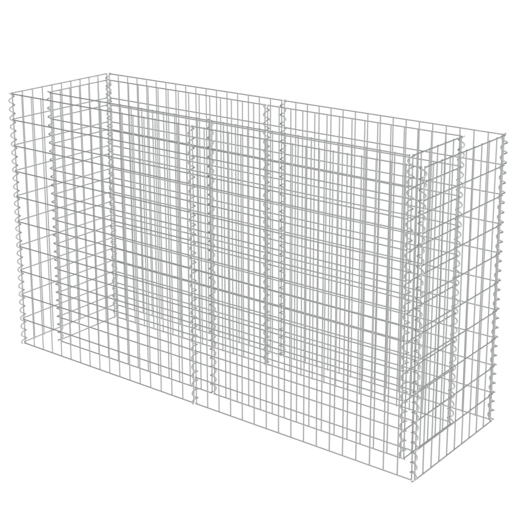 Gabion høybed galvanisert stål 180x50x100 cm