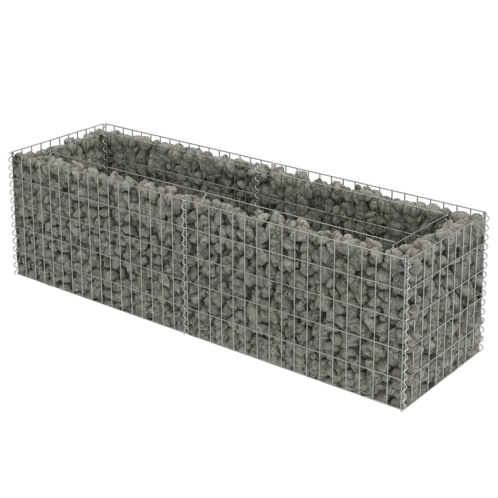 Gabion høybed galvanisert stål 180x50x50 cm
