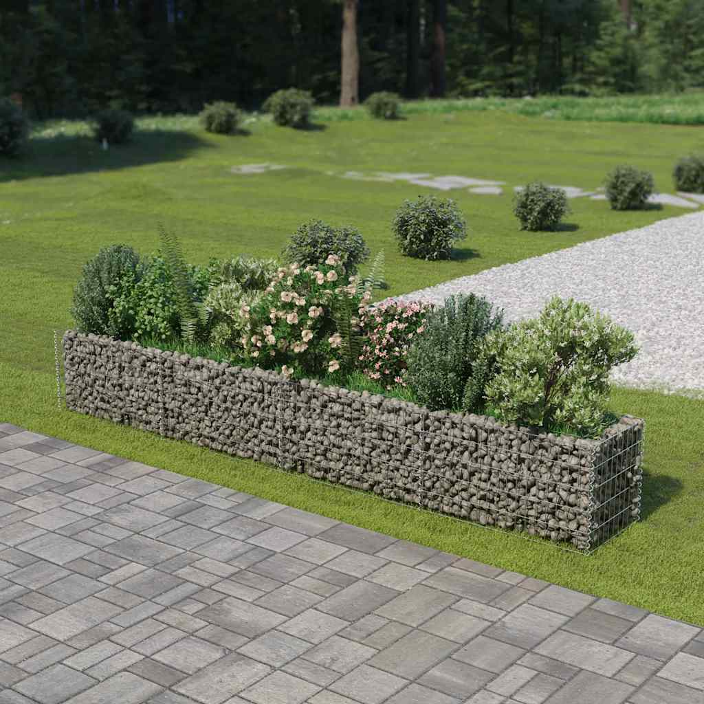 Gabion høybed galvanisert stål 360x50x50 cm