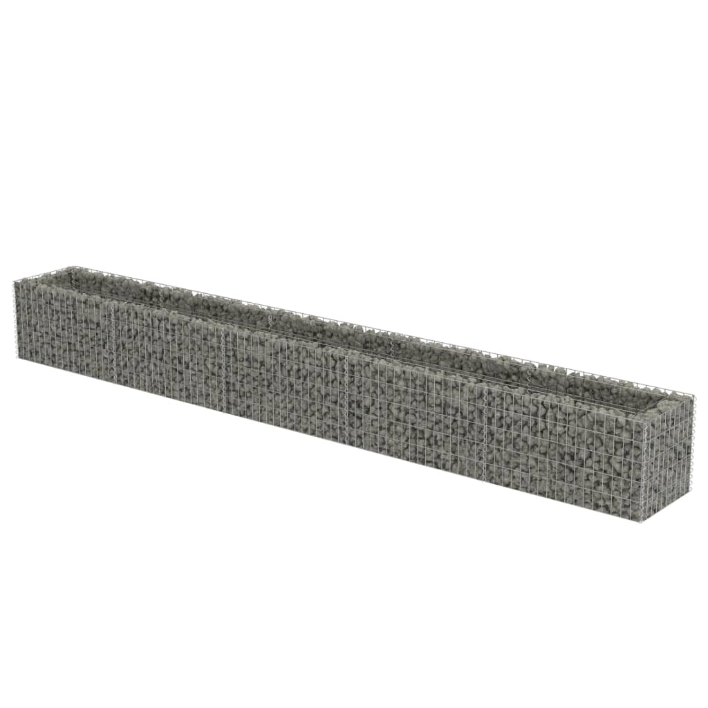Gabion høybed galvanisert stål 450x50x50 cm
